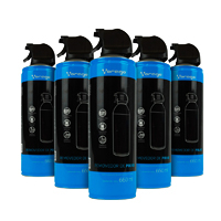 PAQUETE 5 PIEZAS AIRE COMPRIMIDO 660 ML  /   VORAGO  / REMOVEDOR DE POLVO / CLN-300