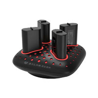 BASE CARGADORA BALAM RUSH CHARGECORE QUAD BC400 / 4 BATERIAS XBOX ONE Y SERIES / LITIO / 1400 MAH / 10 A 15 HRS TIEMPO DE USO/ NEGRO / BR-943635
