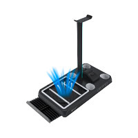 BASE ENFRIADORA BALAM RUSH FROOST XTREME BE660 / COMPATIBLE CON XBOX SERIES X/S/XBOX ONE / SISTEMA DE VENTILACION / SOPORTE AUDIFONOS / RGB / NEGRO / BR-943628