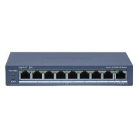 HIKVISION / SWITCH POE+ / MONITOREABLE / 8 PUERTOS 10/100 MBPS POE+ / 1 PUERTO 1000 MBPS UPLINK / CONFIGURACIÓN NUBE HIK-PARTNER PRO / MODO EXTENDIDO HASTA 300 METROS / 60 W