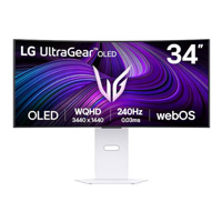 MONITOR LG 34GX90SA-W GAMING CURVO OLED ULTRAGEAR 34 PULG,3440X1440,240HZ,21:09,TR 0.03MS (GTG),BRILLO 275CD/M2,CONTR 1500000:1,GC DCI-P3 98,5%,800R,HDMI,DISPLAYPORT,USB-C,HDR10,ALTAVOZ 7WX2.