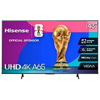 TELEVISION 43 PULGADAS LED HISENSE 43A65NV SMART VIDAA TV, UHD 4K, DOLBY VISION, DTS VIRTUAL X, WIFI