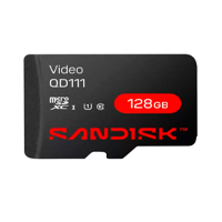 MEMORIA SANDISK VIDEO SC QD111 MICRO SDXC 128GB VIDEOVIGILANCIA 24/7 CLASE 10 U1 LECT100MB/S ESC 20MB/S  SDSDQAS4-128G-BP