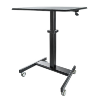 ESCRITORIO MVIL DE TRABAJO DE PIE - MESA ERGONMICA/PORTTIL CON AJUSTE DE ALTURA/BLOQUEO - ESTACIN DE TRABAJO/CARRO AJUSTABLE CON RUEDAS PARA COMPUTADORA/LAPTOP - PROFESOR/ESTUDIANTE STARTECH