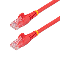 CABLE DE RED DE 0.5M ROJO CAT6 UTP ETHERNET GIGABIT RJ45 SIN ENGANCHES STARTECH