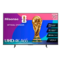TELEVISION 75 PULGADAS LED HISENSE 75A65NV SMART VIDAA, 4K UHD, DOLBY VISION HDR10, DTS VIRTUAL X, WIFI