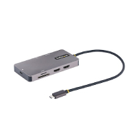 ADAPTADOR MULTIPUERTOS USB C 2X HDMI 4K 60HZ, HUB USB-A 3.1 2PT 5GBPS, PD 100W, GBE, SD/MICROSD, CABLE DE 30CM, DOCKING STATION USB TIPO C DE VIAJES PARA LAPTOPS STARTECH
