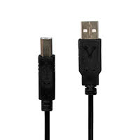 CABLE PARA IMPRESORA / VORAGO  / CAB-AB018 /  DE CONECTOR USB-A  A USB-B /  1.8 M /  NEGRO