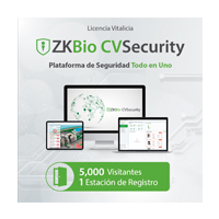 LICENCIA PARA ZKBIO CVSECURITY PERMITE LA GESTION DE 5 MIL VISITANTES Y 1 ESTACION DE REGISTRO