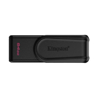MEMORIA FLASH USB KINGSTON DATA TRAVELER EXODIA S 64GB GEN 1 3.2 TIPO A C/TAPA GIRATORIA NEGRO DTXS/64GB