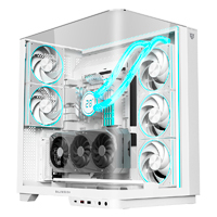 GABINETE GAMER BALAM RUSH TANK EXPERT CURVE 7800 / MEDIA TORRE / ATX - MICRO AX - ITX / CRISTAL TEMPLADO / SOPORTE P/ TARJETA DE VIDEO / DUAL CHAMBER / VENTILADORES ARGB / BLANCO / BR-941563