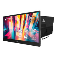 MONITOR PORTATIL ACTECK LINKPAD LP15Y / 15.6 PUL / PLANO / IPS / RELACION 169 / FULL HD / SIN MARCO / 60 HZ / ULTRAPORTATIL / HDR10 / MULTILINGE E INTUITIVO / BOCINAS INTEGRADAS / NEGRO / AC-943093