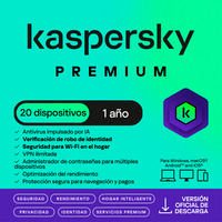 ESD KASPERSKY PREMIUM 20 DISP 10 CUENTAS KPM 1 AÑO