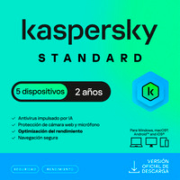 ESD KASPERSKY STANDARD 5 DISP 2 AÑOS