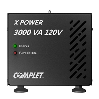 REGULADOR ELECTRONICO DE VOLTAJE COMPLET MODELO X-POWER DE 3000VA/3000W A 120V