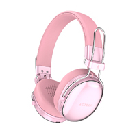 AUDIFONOS ACTECK LUXE CHIC HP710 / DIADEMA / INALAMBRICOS / BT 5.4 / MICROFONO OMNIDIRECCIONAL / 20 HZ A 20 KHZ / BATERIA 30 HRS / CANCELACION DE RUIDO HIBRIDO / ROSA / AC-940900