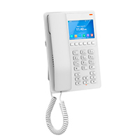 TELÉFONO HOTELERO IP GRANDSTREAM GHP630W / TELÉFONO WIFI CON PANTALLA LCD A COLOR, 2 LÍNEAS SIP CON 2 CUENTAS, CODEC OPUS, IPV4/IPV6, CON GESTIÓN EN LA NUBE GDMS, BLANCO