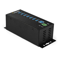 HUB CONCENTRADOR USB DE 7 PUERTOS CON ADAPTADOR DE CORRIENTE - CON PROTECCIóN ESD DE 350W- HUB INDUSTRIAL USB 3.0 STARTECH
