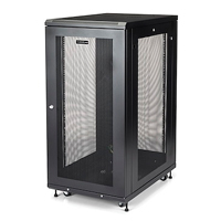 GABINETE RACK PARA SERVIDORES 24U 19 4 POSTES - RACK DE SERVIDORES CON CERRADURA Y SEGURO - RACK CON RUEDAS Y RIELES DE MONTAJE AJUSTABLES PARA EQUIPO DE RED STARTECH