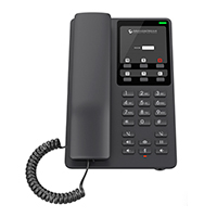 TELEFONO GRANDSTREAM GHP621W / TELEFONO HOTELERO WIFI, 2 CUENTAS SIP, 2 LNEAS, CONFERENCIA 3 VIAS, 1 PUERTO 100MBPS, 6 TECLAS MARCACION RPIDA, COLOR NEGRO.