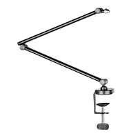 SOPORTE  ACTECK PARA MICROFONO ENFORCE ZONE MICRO BM400 / INCLINACION Y GIRO AJUSTABLE / 1 KG / LED RGB / ALCANCE 357 MM / FIJACION C-CLAMP / ADVANCED SERIES / NEGRO / AC-939706