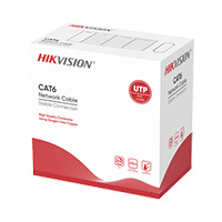 BOBINA DE CABLE DE 305 M 1000 FT CAT 6 / 100 COBRE / COLOR BLANCO / USO EN INTERIOR / PVC /HIKVISION