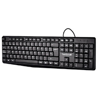 TECLADO - TECHZONE - TZACTCA04 - QWERTY - ALAMBRICO 1.35MTRS - TECLAS 105 - NEGRO
