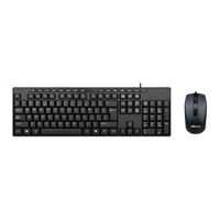 KIT TECLADO Y MOUSE -  TECHZONE - QWERTY - TZACCBA01 - ALAMBRICO 1.31MTS  - TECLAS 105 + 15 MULTIMEDIA - OPTICO 1000 DPIS - 3 BOTONES + SCROLL