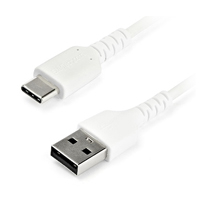 CABLE DE CARGA USB-A A USB-C DE 2M - CABLE DE CARGA RáPIDA Y SINCRONIZACIóN USB 2.0 DE SERVICIO PESADO - CABLE DE DATOS USB 2.0- RESISTENTE CON FIBRA DE ARAMIDA - M/M - 3A - BLANCO