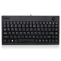 TECLADO COMPACTO ADESSO AKB-310UB CON MINI TRACKBALL, USB (INGLES)