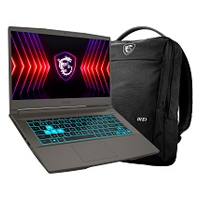PORTATIL GAMER MSI THIN 15 B12VE / 15.6 FHD 144HZ / INTEL CORE I5 12450H HASTA 4.4 GHZ / DDR4 16GB 8GB2 / 512 SSD NVME / NVIDIA RTX 4050 GDDR6 6GB / WIN 11 HOME / INCLUYE BACKPACK