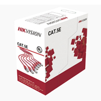 BOBINA DE CABLE UTP HIKVISION DS-1LN5E-SW 305 METROS / CAT5E 24 AWG / COLOR BLANCO / PVC CM / USO EN INTERIOR / 100 COBRE / APLICACIONES DE CCTV Y REDES DE DATOS