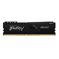 MEMORIA RAM KINGSTON DIMM DDR4 32GB 3600MT/S FURY BEAST BLACK XMP CL18 288PIN 1.35V C/DISIPADOR DE CALOR P/PC/GAMER/ALTO RENDIMIENTO KF436C18BB/32