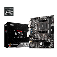 MB MSI A520 AMD S-AM4 3A GEN/2XDDR4 3200/HDMI/DVI/4XUSB 3.2/M.2/MICRO ATX/GAMA BASICA