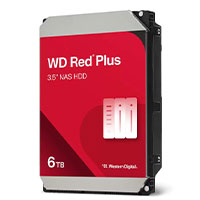 DISCO DURO INTERNO WD RED PLUS 6TB 3.5 ESCRITORIO SATA3 6GB/S 256MB 5400RPM 24X7 HOTPLUG NAS 1-8 BAHIAS WD60EFPX