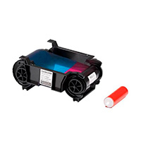 CINTA DASCOM PARA IMPRESORA DE CREDENCIALES MODELO DC-2300, IMPRESION COLOR DE TINTAS DE SUBLIMACION CMYKO, 500 CREDENCIALES A UNA CARA Y 250 DOBLE CARA, INCLUYE OVERLAY Y RODILLO DE LIMPIEZA