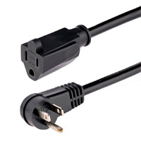 CABLE 2M DE EXTENSION DE ALIMENTACION, NGULO RECTO NEMA 5-15P A NEMA 5-15R, 13A 125V, 16AWG, ACODADO, ALARGADOR - STARTECH.COM MOD. RFX-6F-POWER-CORD