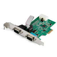 TARJETA PCI EXPRESS ADAPTADORA DE 2 PUERTOS SERIAL RS232 - TARJETA CONTROLADORA SERIAL PCIE RS232 - PCIE A DB9 UART16950 - STARTECH.COM MOD. PEX2S953
