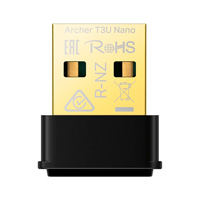 TARJETA DE RED | TP-LINK | ARCHER T3U NANO | AC1300 | USB | INALAMBRICO | 5GHZ 867MBPS | 2.4GHZ 400MBPS | COMPATIBLE CON WINDOWS 11/10/8.1/8/7, MAC OS 10.15 Y ANTERIOR