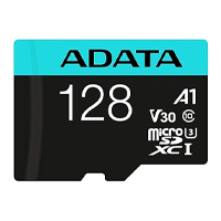 MEMORIA ADATA MICRO SDXC/SDHC 128GB UHS-I 100MB/85MB CLASE 10 V30 A2 C/ADAPTADOR AUSDX128GUI3V30SA2-RA1