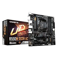 MB GIGABYTE AMD B550M DS3H AC S-AM4 5A GEN/4X DDR4 2666/DP/HDMI/M.2/6X USB 3.2/USB-C/WIFI/BLUETOOTH/MICRO ATX/GAMA MEDIA/GAMER