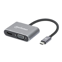 DOCKING USB,MANHATTAN,130691,-C  4 PTOS, HDMI/VGA, USB-A/USB-C PD