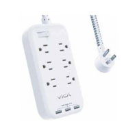 SUPRESOR DE PICOS VICA 6 SALIDAS 3 PUERTOS USB