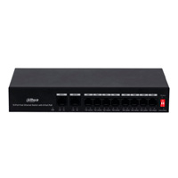 SWITCH POE DAHUA DE 10 PUERTOS FAST ETHERNET/ 8 PUERTOS POE/ 2 PUERTOS UPLINK/ 65 WATTS TOTALES/ SOPORTA POE WATCHDOG/ SWITCHING 2.0 GBPS/ CON PROTECCIN DE DESCARGAS/