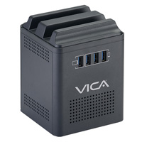 REGULADOR DE VOLTAJE VICA CONNECT 800 800 VA / 400 W 4 TOMAS NEMA 5-15R Y CENTRO DE CARGA CON 4 PUERTOS USB