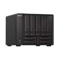 NAS QNAP TS-H973AX-32G/ 9 BAHIAS /5 DE 3,5 4 DE 2,5/NUCLEO CUADRUPLE 2.2GHZ/32GB DDR4 SODIMM HASTA 64GB/2 PTO 2,5 GBE/1 PTO 10 GBE /USB 3.2 X3/ HOTSWAP/ NO INCLUYE DISCOS/AMD RYZEN V1500B