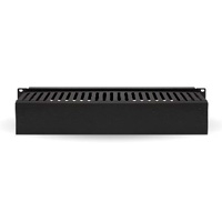 ORGANIZADOR DE CABLES BROBOTIX HORIZONTAL DE 2U, 19 PULGADAS,  NEGRO