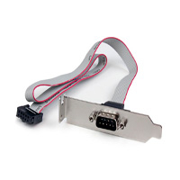 ADAPTADOR DE 0.4M HEADER CABEZAL BRACKET SERIE SERIAL DB9 RS232 A IDC 10 PINES PLACA BASE PERFIL BAJO - STARTECH.COM MOD. PLATE9M16LP