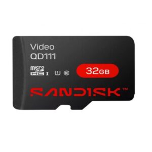 MEMORIA SANDISK VIDEO SC QD111 MICRO SDHC 32GB VIDEOVIGILANCIA 24/7 CLASE 10 U1 LECT 100MB/S ESC 20MB/S  SDSDQAS4-032G-BP
