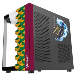 GABINETE OCELOT GAMING BLACK MIZU /M-ATX, ITX / PANEL LATERAL Y FRONTAL DE CRISTAL TEMPLADO / INCLUYE 3 VENTILADORES / ENFRIAMIENTO LIQUIDO HASTA 240MM / GPU HASTA 320MM / COLOR NEGRO